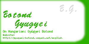 botond gyugyei business card